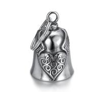 ZKGYUS Campanella guardian bell Portafortuna Moto Cuore Alato Protezione Motociclista Biker Triker, Amuleto Fornito in Custodia Regalo in Velluto