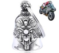 ZKGYUS Campanella guardian bell Portafortuna Moto Cuore Alato Protezione Motociclista Biker Triker, Amuleto Fornito in Custodia Regalo in Velluto, stile dell'ala