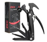 ZKH Regalo Uomo, 12 in 1 Multiuso Gadget Utili, Martello Multiutensile,campeggio Accessori Utili, Festa Del Papa Idee Regalo Natale Uomo Per Caccia, Giardinaggio, Escursionismo
