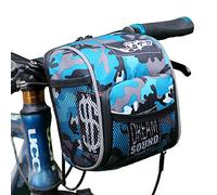 Zkixuiwi Borsa organizer da manubrio per bicicletta per bambini, motivo mimetico, accessorio decorativo per adulti e bambini, borsa per bici da bambino e ragazza, adatta per bici da equilibrio,