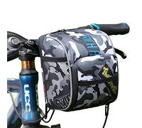 Zkixuiwi Borsa organizer da manubrio per bicicletta per bambini, motivo mimetico, accessorio decorativo per adulti e bambini, borsa per bici da bambino e ragazza, adatta per bici da equilibrio,