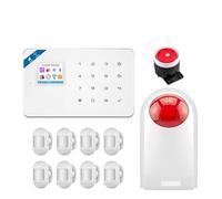 ZKLGS Allarme Casa Senza Fili, Smart Alarm di Sicurezza Domestica Intelligente Antifurto gsm unità Centrale Pannello di Allarme App Controllo Movimento(Kit 1)