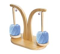 ZKLGS Avvolgitore, Porta-Filato Magnetico Doppio, Porta-Filato in Legno for Cucire, Rocchetto di Filo Magnetico, avvolgi-Palline di Lana(Wood Color)