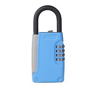 ZKLGS Cassaforte per Chiavi Mini Lucchetto Portachiavi, con codice a 4 cifre Combinazione di Password Blocco Sicuro con Gancio Scatola segreta in Metallo for la Sicurezza dell'home Office(Blauw)