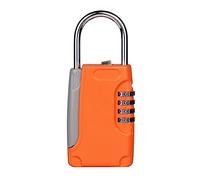 ZKLGS Cassaforte per Chiavi Mini Lucchetto Portachiavi, con codice a 4 cifre Combinazione di Password Blocco Sicuro con Gancio Scatola segreta in Metallo for la Sicurezza dell'home Office(Noir)