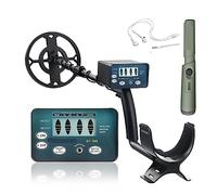 ZKLGS Metal Detector Professionale, Metal Detector Waterproof Detector De Metales Profesional Localizzazione for la Ricerca del Tesoro Ferro d'oro sotterraneo(GT300-4)