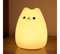 ZKLiLi Cat Night Light Per Bambini Lampada Gatto Per Bambino Teen 7 Colori Lampade Da Tavolo Decor Camera Con Usb Ricaricabile Carino Led Multicolor Luce (gattino-03)