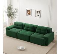 ZKLOEP Divano modulare Cloud verde 3 posti divano divano basso confortevole Corduroy Cloud divani senza montaggio per soggiorno, divano ad angolo modulare oversize