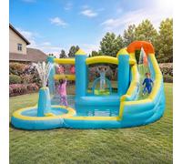 ZKLOEP Parco acquatico gonfiabile per bambini, parco acquatico per bambini, parco giochi acquatici, con ventilatore, dimensioni 430 x 390 x 210 cm, colorato