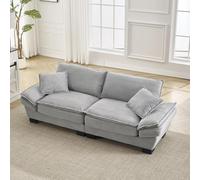 ZKLOEP UN moderno, Semplice divano doppio con un letto a piuma, L'UN cuscino è soffice, ma spazioso e spazioso in soggiorno/camera da letto/ufficio, grigio chiaro