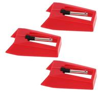 ZKSXOA 3 Pezzi Puntine per Giradischi, Ago per Giradischi, Aghi per Giradischi, Puntine Giradischi Universali, per Fonografi Giradischi in Vinile, Rosso