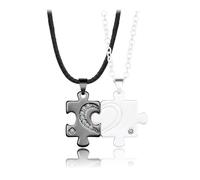 ZKSXOA Collana Puzzle Anima Gemella,2 Collane di Amore Corrispondenti,Regalo Romantico per Coppia Lui Lei Fidanzato Fidanzata,Regalo per San Valentino, Anniversario e Natale