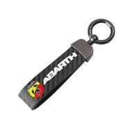 ZKSXSM Portachiavi Auto in Pelle Fibbia a Ferro di Cavallo Gioielli per F/IAT Abarth 595 Abarth 500 Abarth 124 Spider Car, Nero 1