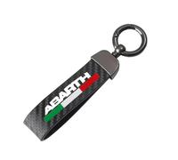 ZKSXSM Portachiavi Auto in Pelle Fibbia a Ferro di Cavallo Gioielli per F/IAT Abarth 595 Abarth 500 Abarth 124 Spider Car, Nero