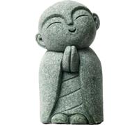 ZKSYLSM Statuetta di Buddha in pietra, decorazione Feng Shui, statua da giardino giapponese, piccolo Buddha per ricchezza, buona fortuna e pace, decorazione per casa, ufficio e auto (monaco Jizo)