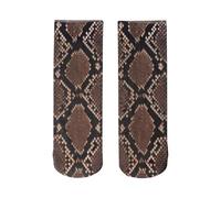 Zktfyshk 1 paio di calzini corti alla caviglia da donna con stampa animalier fiore colorato calze in nylon alla moda sottile cavigliera in seta, Motivo serpente., XS-XXL