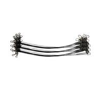 Zktfyshk 40Pcs AntiBite Linea di Pesca In Acciaio Ad Alto Tenore Di Carbonio Filo di Acciaio Leader Con Girevole Ad Alta Resistenza Filo di Pesce Strumento Attrezzatura Pesca Leader