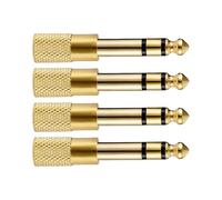 Zktfyshk Adattatore da femmina da 3,5 mm a 1/4 6,35 mm maschio, convertitore per chitarra, per altoparlanti, videocamere, registratori, adattatore professionale per chitarra