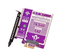 Zktfyshk Adattatore multi-drive PCIe 5.0 4X U.2 con design di inserimento verticale e termico migliorato