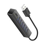 Zktfyshk Adattatore USB 2.0 che integra l'espansione delle porte e la lettura delle schede di trasferimento veloce a 480 Mbps per migliorare l'efficienza del computer applicazioni Dock USB