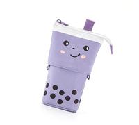 Zktfyshk Astuccio telescopico per penne a forma di cartone animato, con cerniera, astuccio per matite in piedi, organizer per penne per studenti, Pl, The stretched size is 13*6*17cm