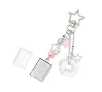 Zktfyshk Bella semplice stella e fiore perline Phone Strap Phone Chain Charm per appassionati di artigianato e cercatori di stili