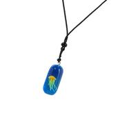 Zktfyshk Collana alla moda con meduse che si illumina di notte, realizzata con materiali in resina robusta, decorazione alla moda per mistero