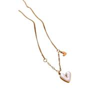 Zktfyshk Collana con ciondolo a forma di piccolo cuore, con data, in acciaio inox, adatta per festival musicali e sfilate di moda, As shown in the figure, Acciaio inossidabile