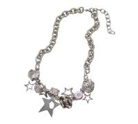 Zktfyshk Collana con ciondolo a forma di stella, con ciondolo a forma di orso, alla moda, in lega, da donna, As shown in the figure, Metallo