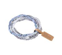 Zktfyshk Elegante set di perline in vetro da donna, accessori leggeri per feste da indossare tutti i giorni, set di vetro iridescente, Misura unica, come descritto