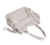 Zktfyshk Grande borsa ascellare borchiata borse a tracolla per le donne in pelle PU borsa bowling borsa a tracolla con tracolla regolabile, grigio, As shown in the figure