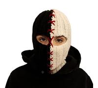 Zktfyshk Halloween Knit Color Blocks Holiday Winter Warm Hat Full-Head Theme per adolescenti