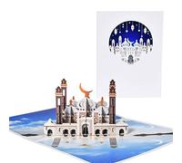 Zktfyshk Moschea Card Biglietti di auguri per Festival Capodanno biglietto fatto a mano