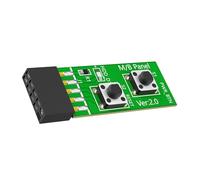 Zktfyshk Scheda madre professionale a 10 pin scheda di debug adattatore scheda di commutazione con pulsante di riavvio facile da usare pulsante PC Assembly PC