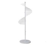 zktoermn Espositore per sciarpe indipendente, porta sciarpe a spirale in metallo, organizer per hijab, cintura porta pantaloni multiuso per armadio, negozio di abbigliamento, casa(Bianco,150cm)