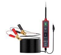 ZKTOOL 6V-24V DC Tester per Circuiti Automobilistici, Tester per Cortocircuiti con Sonda per Circuito di Alimentazione, Tester Elettrico per Attivazione Componenti, con Spia Luminosa, Sonda Lunga
