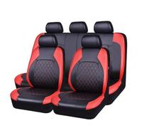 ZKUZKA 9Pcs Copri Sedili Auto per Citroen DS3 2010-2015, Coprisedili in Pelle, coprisedili Impermeabili, Set di Accessori,D-Red
