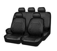 ZKUZKA 9Pcs Copri Sedili Auto per Citroen DS3 2010-2015, Coprisedili in Pelle, coprisedili Impermeabili, Set di Accessori,A-Black