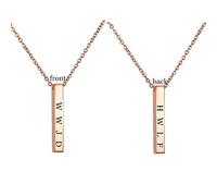 ZKXXJ Collana con barra ispiratrice per donne e uomini, in acciaio inox, con ciondolo religioso cristiano con barra verticale e scritta in lingua inglese "What would Jesus Do Jewelry", regalo