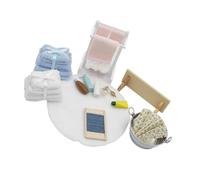 Zkydhbd 1/12 Casa delle Bambole Miniatura Bagno Scena Set Mobili Modello con Dettaglio Realistico per Artigianato Modello Progetto Paesaggio Casa di Bambola Collezionista Accessori