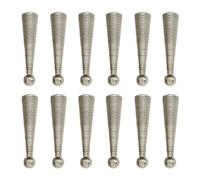 Zkydhbd 1 pz/12 pz Bolo Tie Tip di Ricambio Lega Antico Bolotie Tappi Estremità Cravatta Accessori Della Collana Risultati di Modo Facile Da Sostituire E Combinare, Argento, 12 item