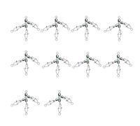 Zkydhbd 10pcs Pesca Cuscinetto Rotante Rotante Girelli Connettore Squid Jigs Esche Girelle Con Perline Glow Accessori Connettori Con Anelli