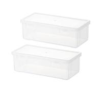 Zkydhbd 2/3Pcs Scatola Dura Matita Impilabile Caso Trasparente Grande Capacità Penna Colorata Storage Maker Organizzatori Caso Salvaspazio Scatola Impilabile, 2 confezioni.