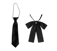 Zkydhbd 2 cravatte da donna con fiocco a nastro, accessorio alla moda che garantisce una presa salda adatta per attività di lavoro e tempo libero, papillon regolabile pre-legato in poliestere colorato