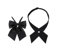 Zkydhbd 2 cravatte da donna con fiocco a nastro, accessorio alla moda che garantisce una presa salda adatta per attività di lavoro e tempo libero, papillon regolabile pre-legato in poliestere colorato