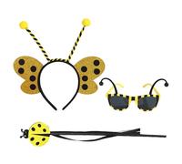 Zkydhbd 2 pezzi kit costume api per bambini adulti angell bacchetta occhiali da sole api fascia per feste di Halloween Cosplay puntelli api accessori per costume