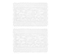 Zkydhbd 2Pcs Delicata Tovaglia In Pizzo Per Tavolino E Credenza Elegante Tessili Per La Casa Lavabile Tessuto Pizzo Biancheria Da Tavolo