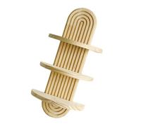 Zkydhbd 3 strati ad arco in legno supporto da parete mensola decorativa soggiorno camera da letto espositore organizer da parete organizer da parete mensola