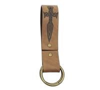 Zkydhbd 6 Pz/set Medievale Rinascimento Costume Set Cuoio DELL'UNITÀ di elaborazione Cintura Bracciali Bracciali Spade Titolare Per Halloween Cosplay, Fibbia gonna kaki, Taglia unica