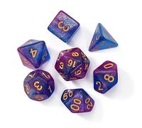 Zkydhbd 7Pcs Varie Forme Dadi Numero Diverso Di Viso Educativo Numero Digitale Desktop Intrattenimento Acrilico Poliedrico Set Digitale Multi-faccia Gioco di Ruolo Set Multi-sided